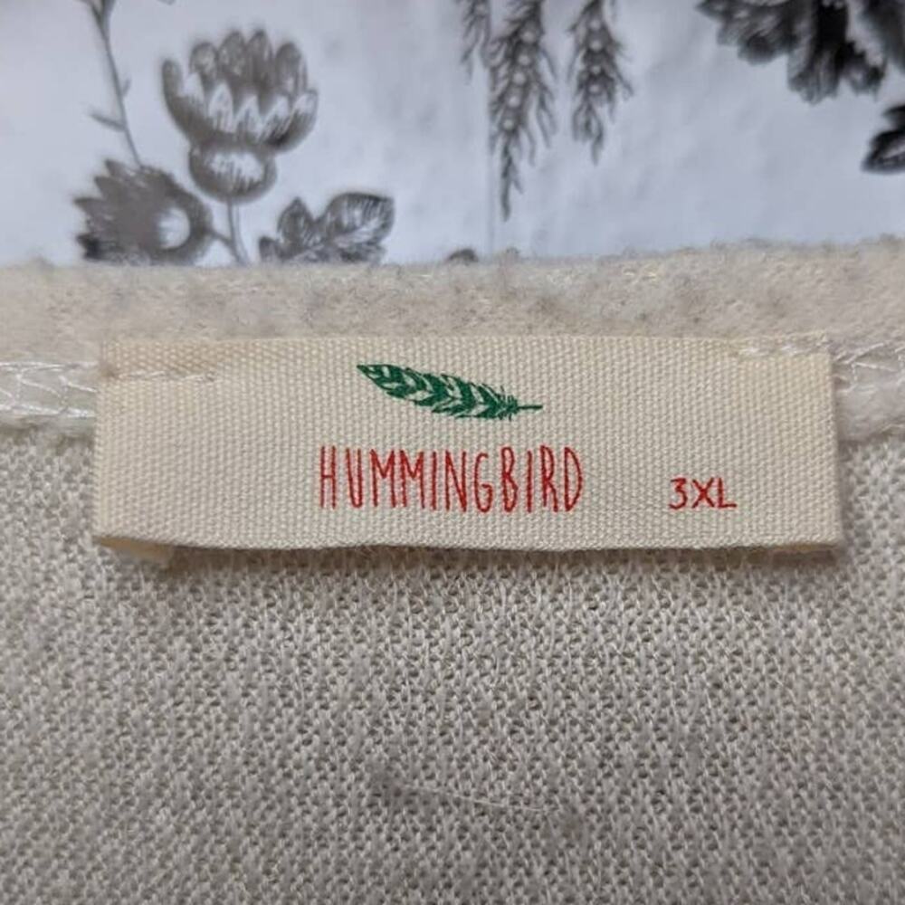 Hummingbird Plus Size Long Duster Multi Color Block Cardigan Sweater Fall 3XL - Picture 8 of 9